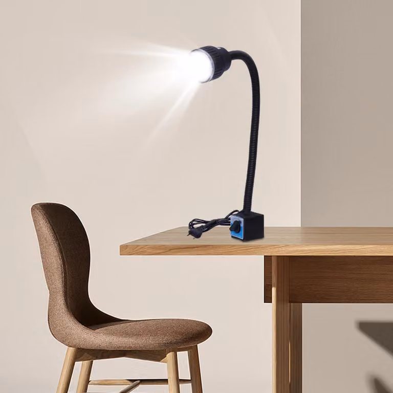Lampada da lavoro a LED - Lampada per macchinari da 10W - Alimentazione a corrente continua (DC) - Illuminazione industriale - Adatta per torni, macchine CNC, frese, trapani e macchine da cucire