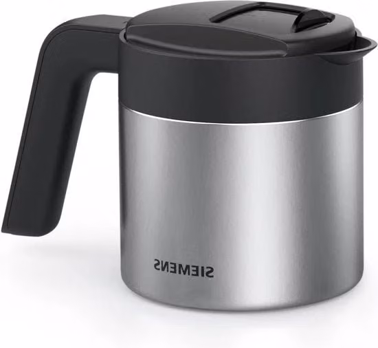 Caffettiera termica Siemens in acciaio inossidabile color argento con funzione di riscaldamento, capacità 1 l
