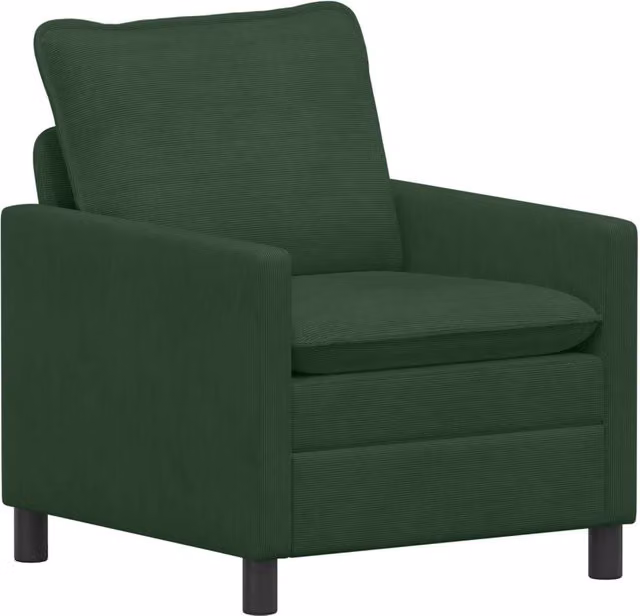 Divano da soggiorno in tessuto verde con design minimalista L: 76 cm, P: 81 cm, H: 87,5 cm – 1