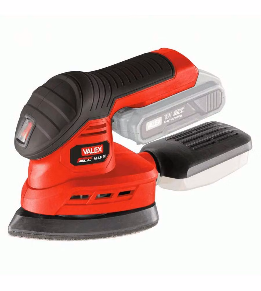 Valex Levigatrice Palmare 18V Rosso OneAll Ergonomica e Leggera