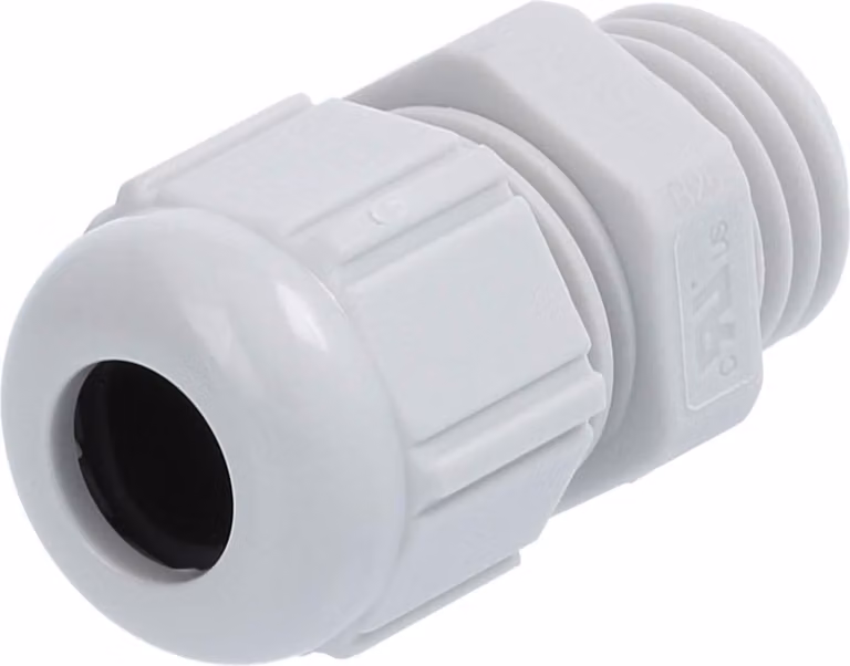Raccordo filettato M12x1,5, codice SKU-M12, realizzato in poliammide (PA), lunghezza filettatura 8,0 mm - confezione da 1 pezzo