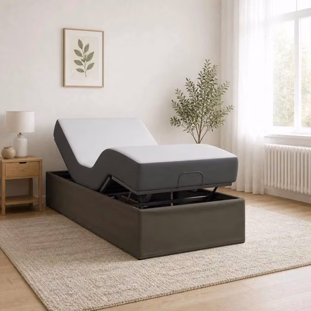 Telaio Letto Elettrico Regolabile Grigio 200 x 70 x 33,5 cm 42037263