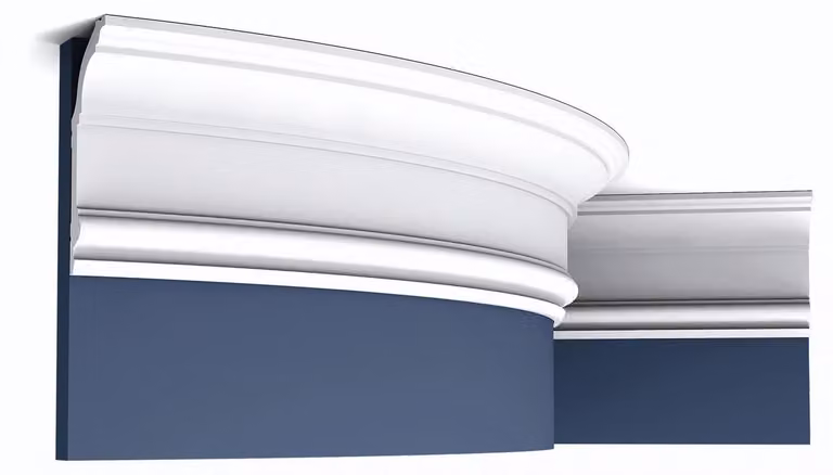 Orac Decor C339F Luxxus Profilo flessibile Modanatura per stucchi Profilo per soffitti Modanatura decorativa Modanatura per angoli Modanatura per pareti | 2 metri