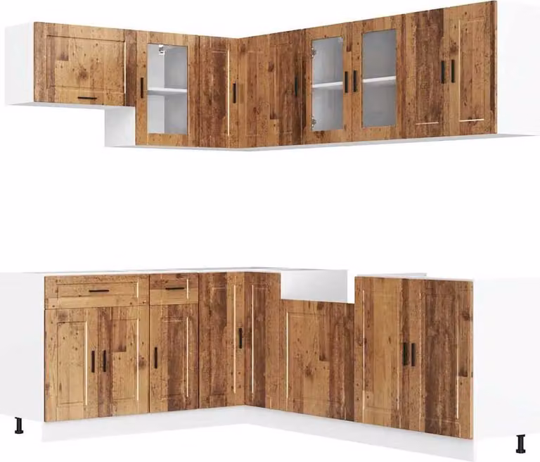 Set Mobili da Cucina 11 pz Porto Legno Antico in Truciolato