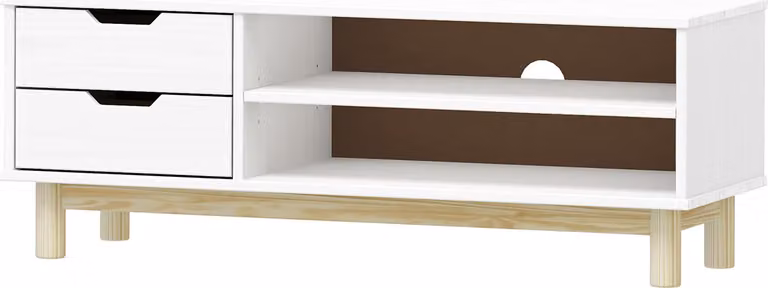 Tavolo TV 2 cassetti BONITO 2 laccato bianco