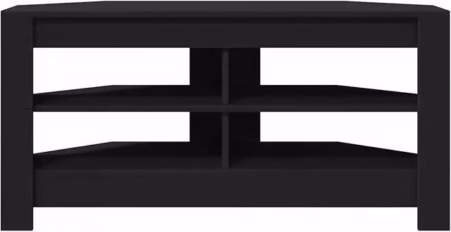 Mobile porta TV angolare moderno con spazio portaoggetti 102 x 40,5 x 45 cm in legno multistrato nero 02_0054681