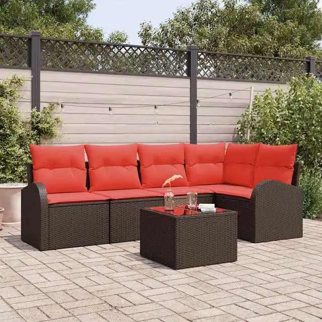 Set Divano da Giardino Marrone polyrattan 3346054