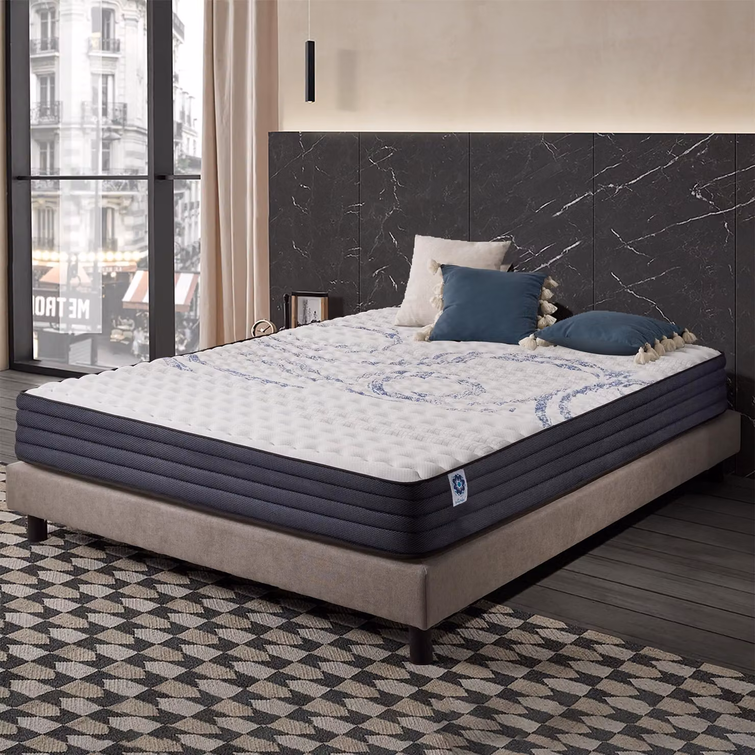 Materassi 140x190 cm, altezza 21 cm, in schiuma viscoelastica, reversibili