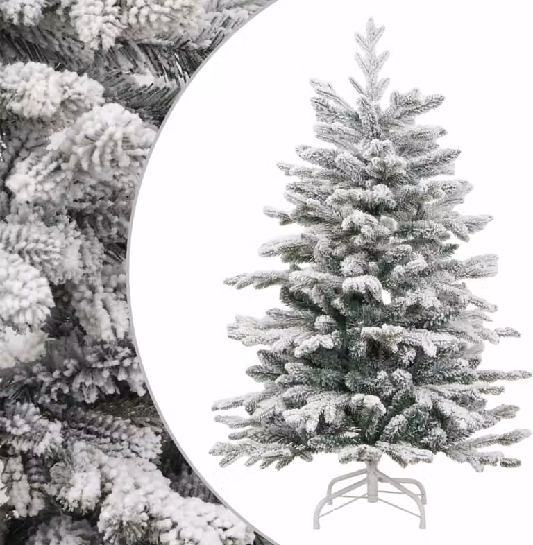 Maison Exclusive - Albero di Natale artificiale, pieghevole, con neve, altezza 150 cm