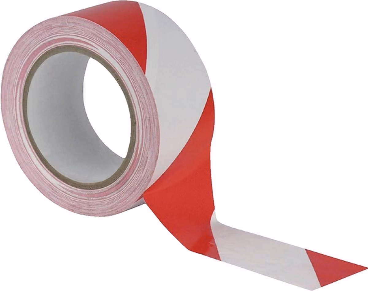 Izzy - Nastro di segnalazione Izzy 250 m rosso/bianco | Rotolo 1 pezzo