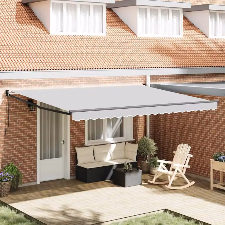 Telaio per tenda da sole manuale vidaXL in alluminio antracite, L 4,5 x P 3 m