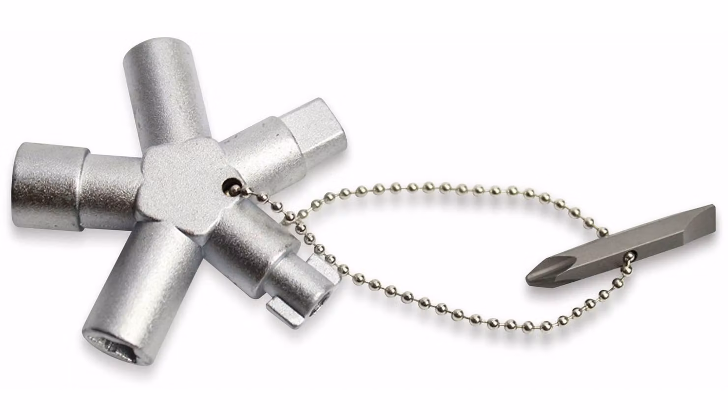 Chiave universale elettrica ABSINA con 6 profili - Chiave triangolare Chiave quadrata Chiave per custodie Chiave universale