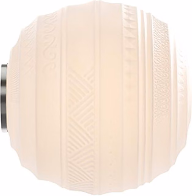 Karman Braille Plafoniera Applique in vetro bianco e metallo argento