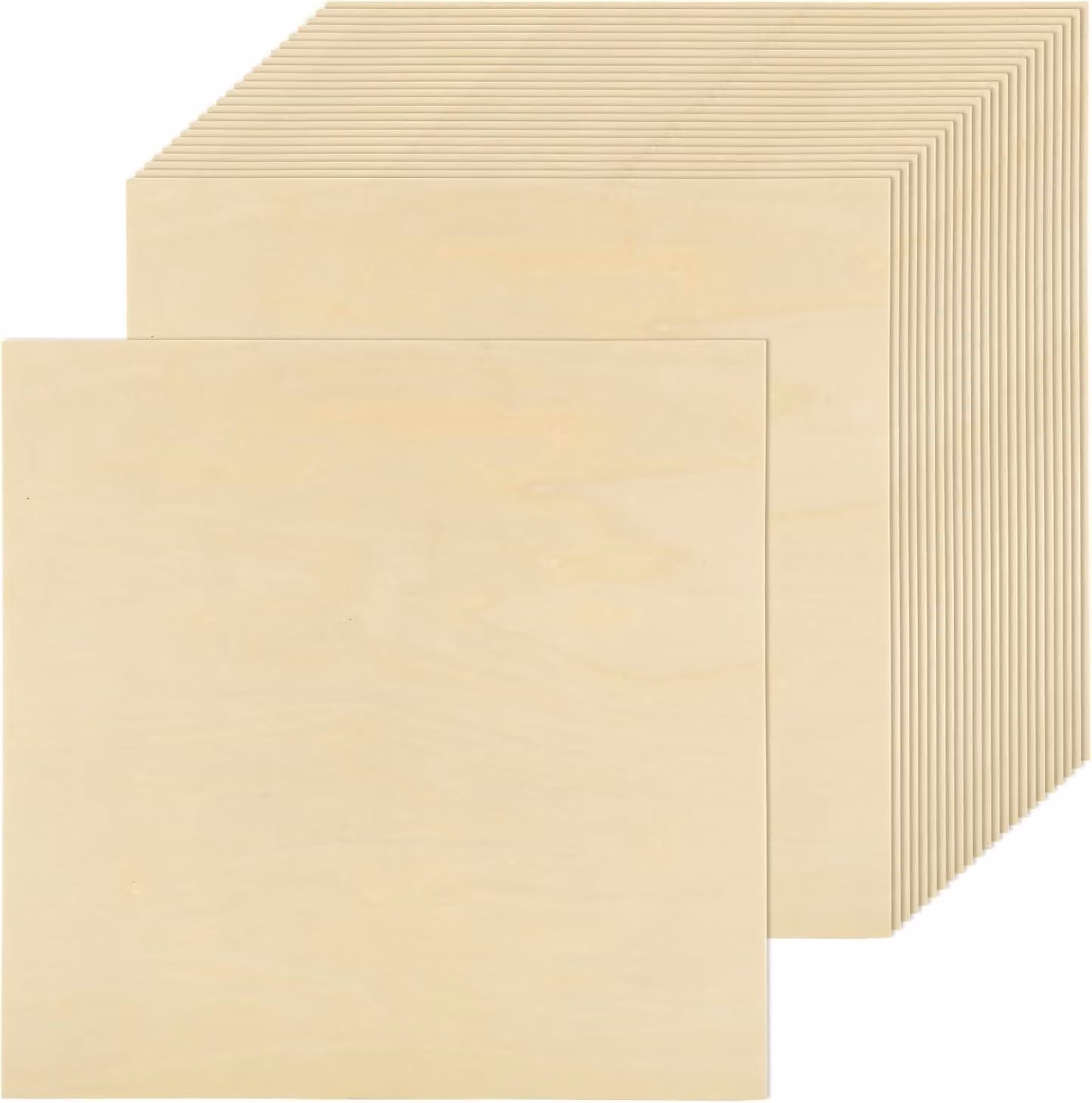 Pannelli multistrato, confezione da 25 pezzi - 300 x 300 x 1,5 mm - Pannelli di legno per hobby e artigianato - Legno non trattato - Modellismo - Incisione laser