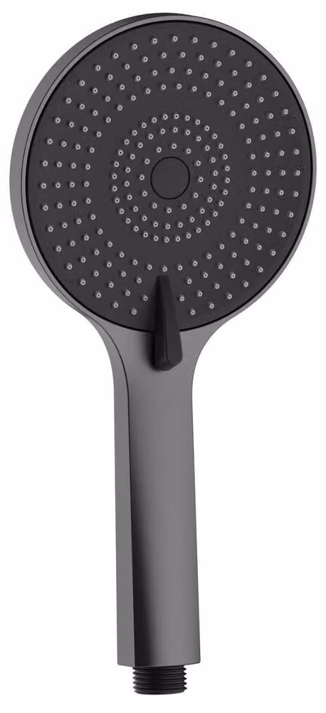 Doccetta manuale con funzione massaggio, 3 modalità di getto, ugelli in silicone, diametro 120 mm, ABS/Gun metal