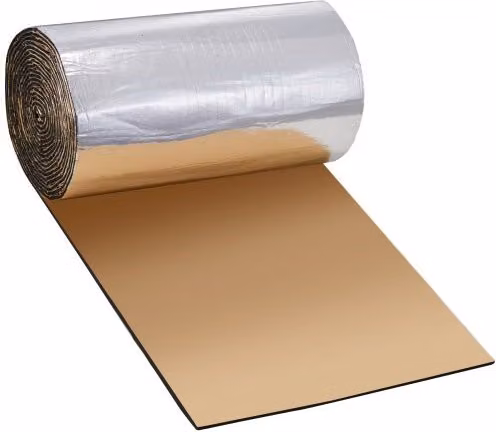Tappetino Fonoassorbente VEVOR in Schiuma ad Alta Densità per Isolamento Acustico Auto, Colore Argento, L: 380 cm, P: 41,9 cm