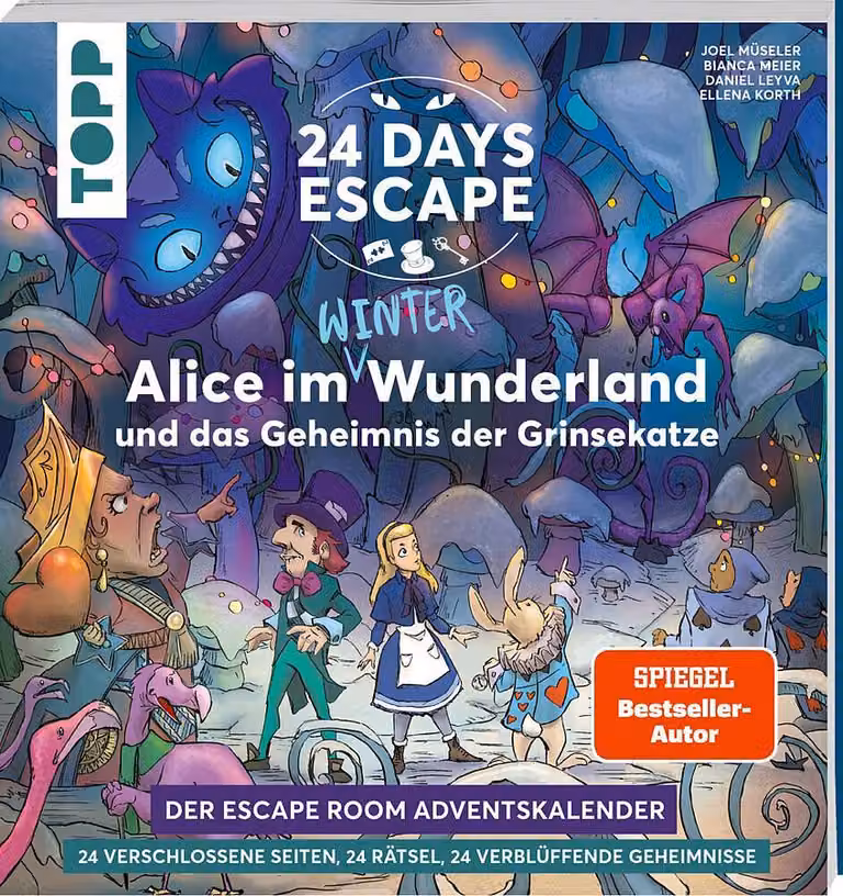 24 GIORNI DI FUGA - Il calendario dell'Avvento della Escape Room: Alice nel paese delle meraviglie e il segreto dello Stregatto