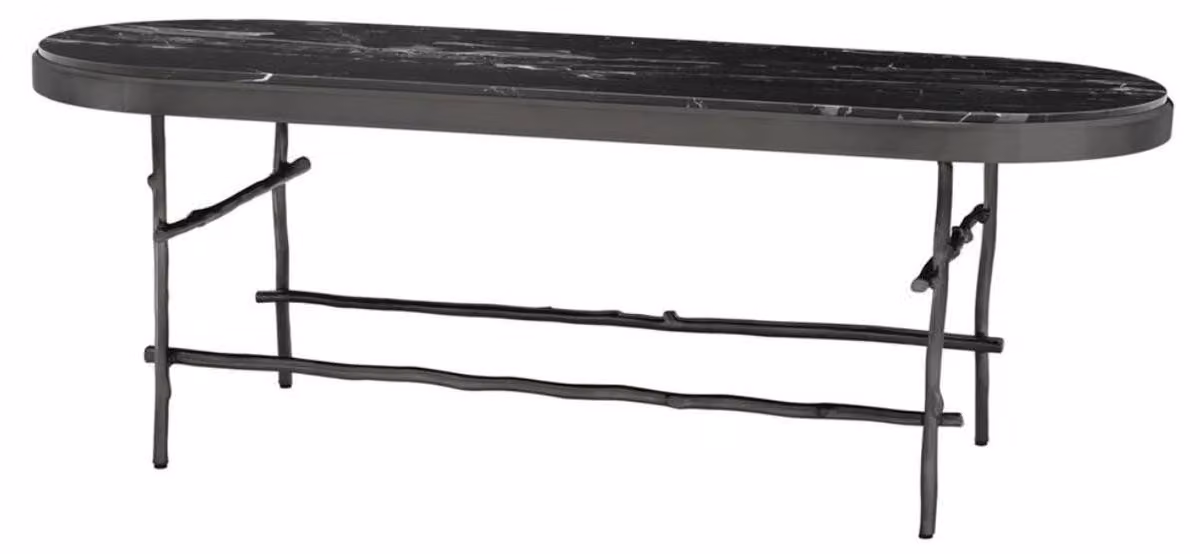 Tavolino Casa Padrino bronzo/nero 130 x 45 x h. 45,5 cm - Mobili