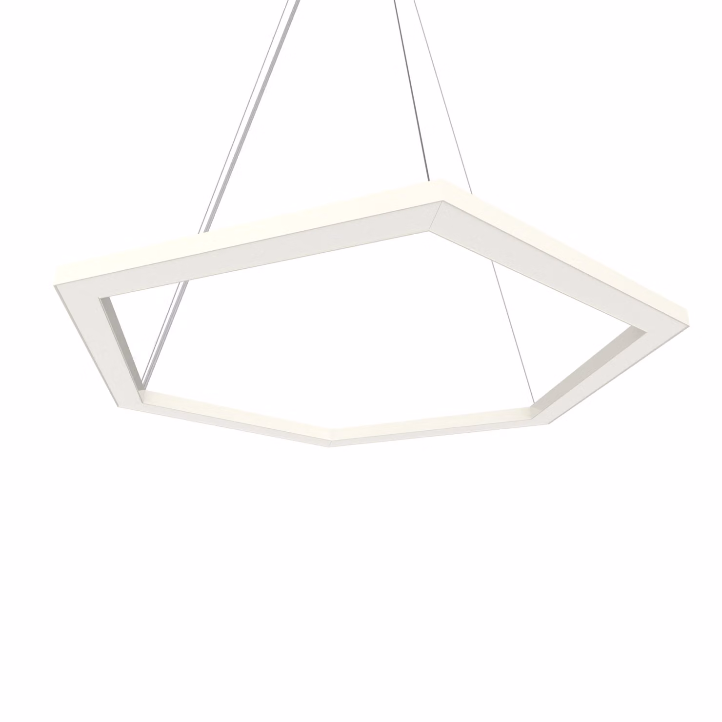 Lampada A Sospensione Esagono D60 Monocolore Lucida