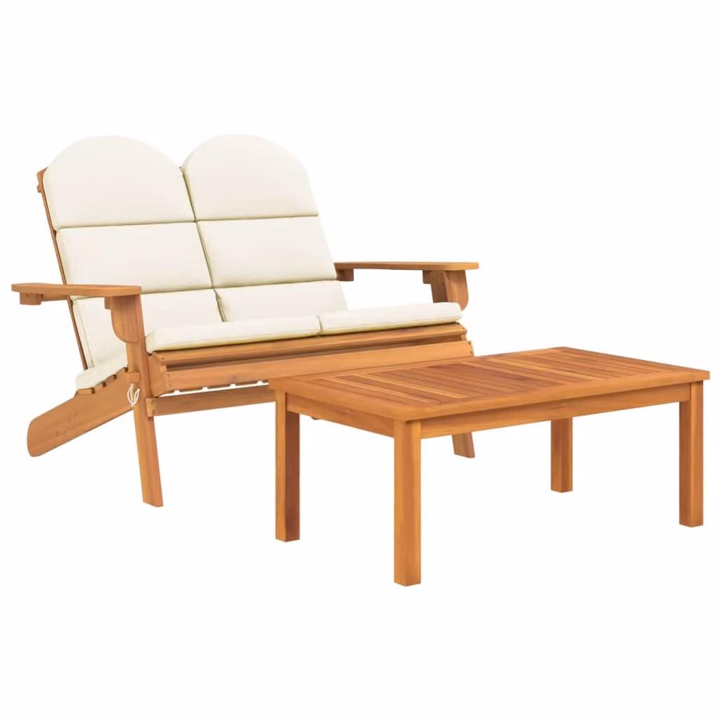 Set Salotto da Giardino Adirondack 2pz Legno Massello di Acacia