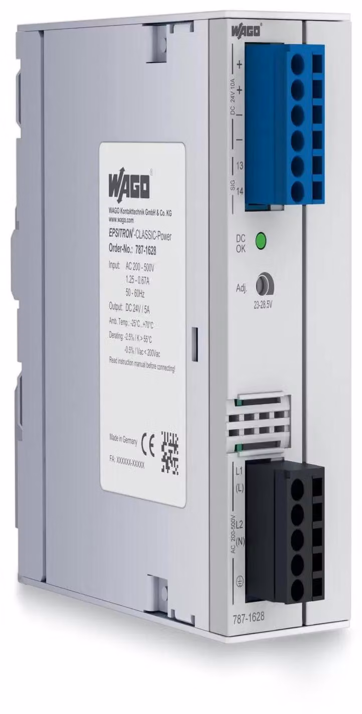 Alimentatore a commutazione primaria WAGO; Classic; bifase 787-1628