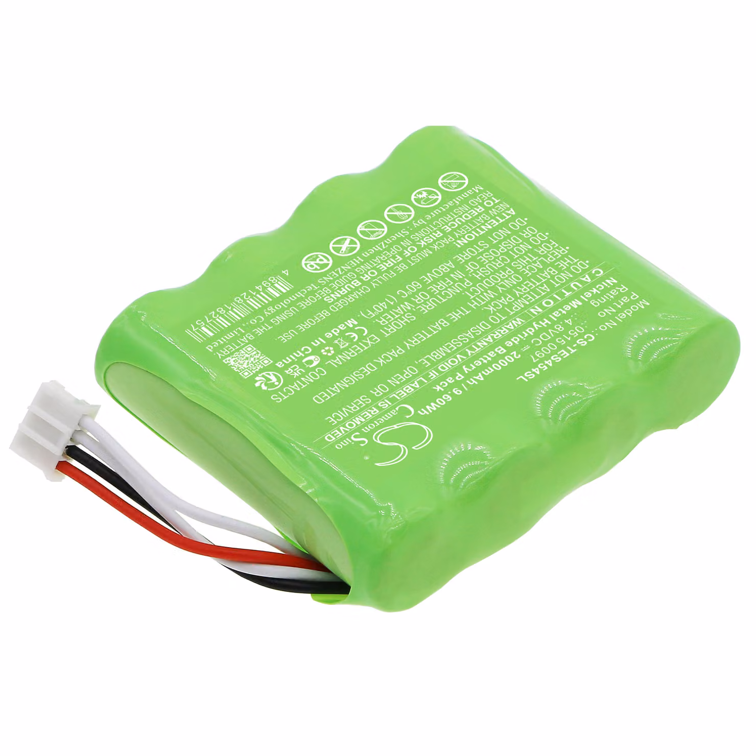 TECHTEK Batteria compatibile con [Testo] 350 Control, 454 Control sostituisce 0515 0097