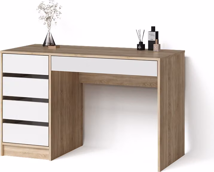 Tavolino da toilette Livinity Imola Bianco/Sonoma senza specchio, Model 52363