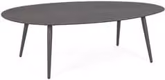 Tavolino da esterno rettangolare Bizzotto in acciaio inossidabile antracite L: 120 cm, P: 75 cm, H: 36 cm