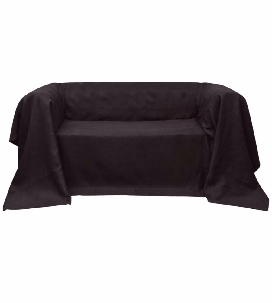 Fodera per Divano in Micro-Camoscio Marrone 270x350 cm