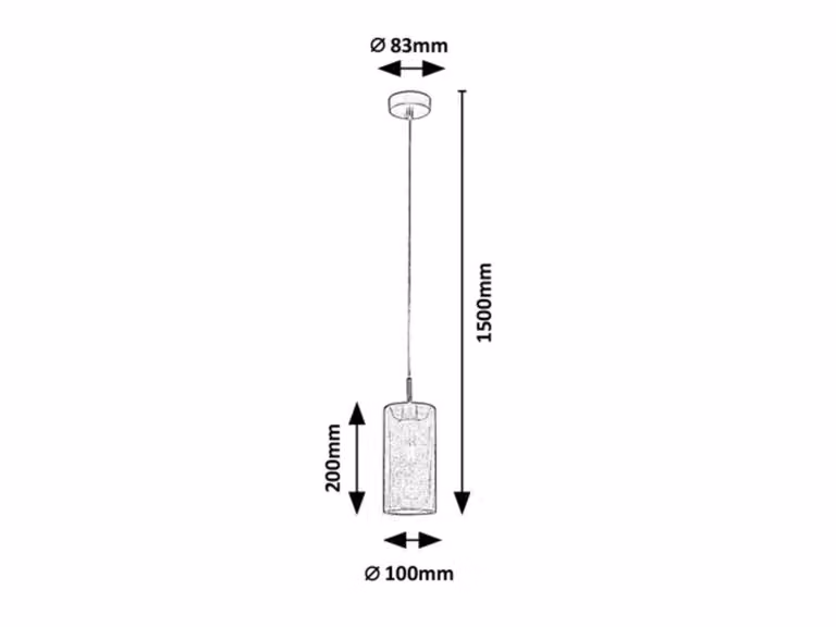 Rabalux 3018 Lampada a sospensione 1 spot Callia, E14, grigio, rotondo, moderno, ø100mm