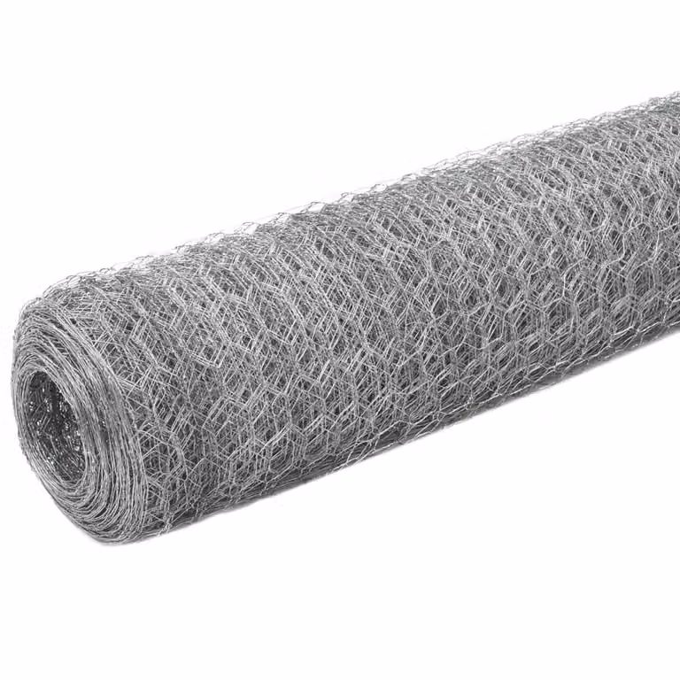 vidaXL Recinzione in filo d'acciaio zincato 25x1,5 m Argento