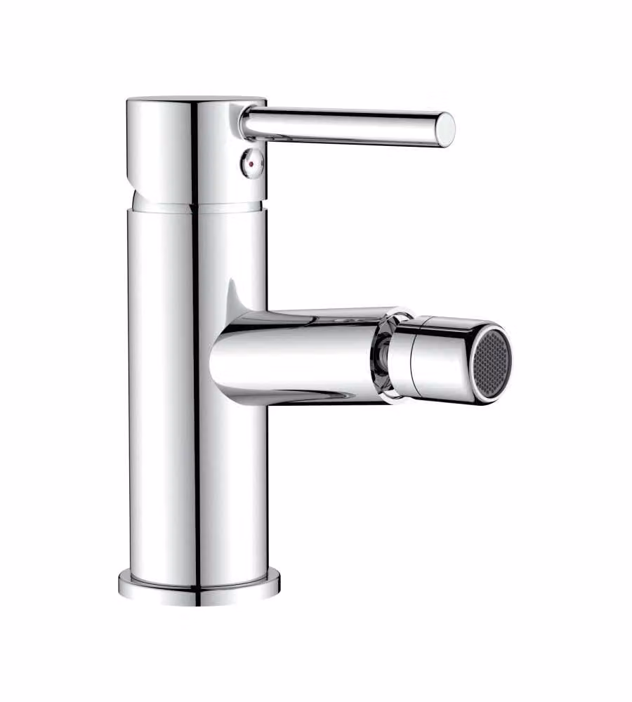 Rubinetto London Bidet Monocomando Cromo Ottone 35mm Flessibili Inclusi