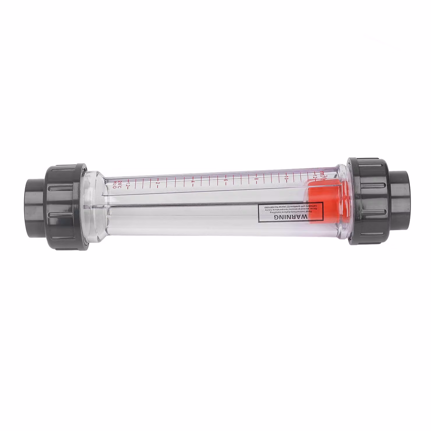 Tipo di tubo Misuratore di portata per liquidi Alta precisione Tubo di plastica trasparente Misuratore di portata 1,2-12m³ all'ora
