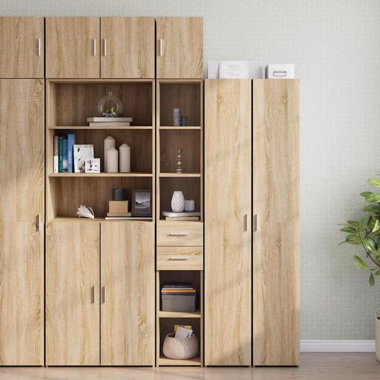 Mobile a parete vidaXL in Rovere Sonoma, L: 30 cm, P: 42,5 cm, H: 225 cm