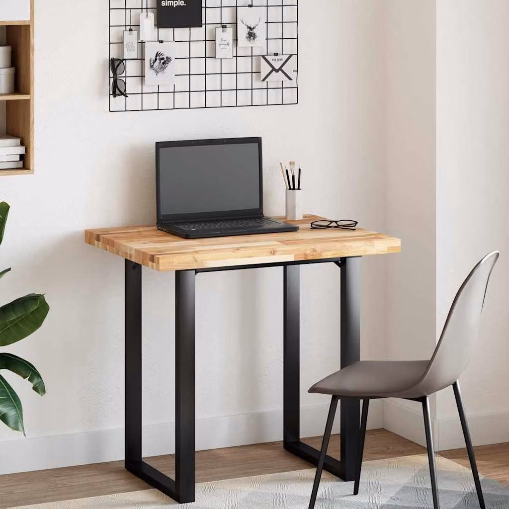 vidaXL Piano Scrivania Non Trattato 80x60x4cm Legno Massello di Acacia
