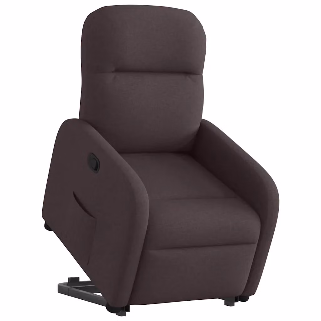 Poltrona Alzapersona Reclinabile vidaXL in Tessuto Marrone con Assistenza Sollevamento Elettrica – 2