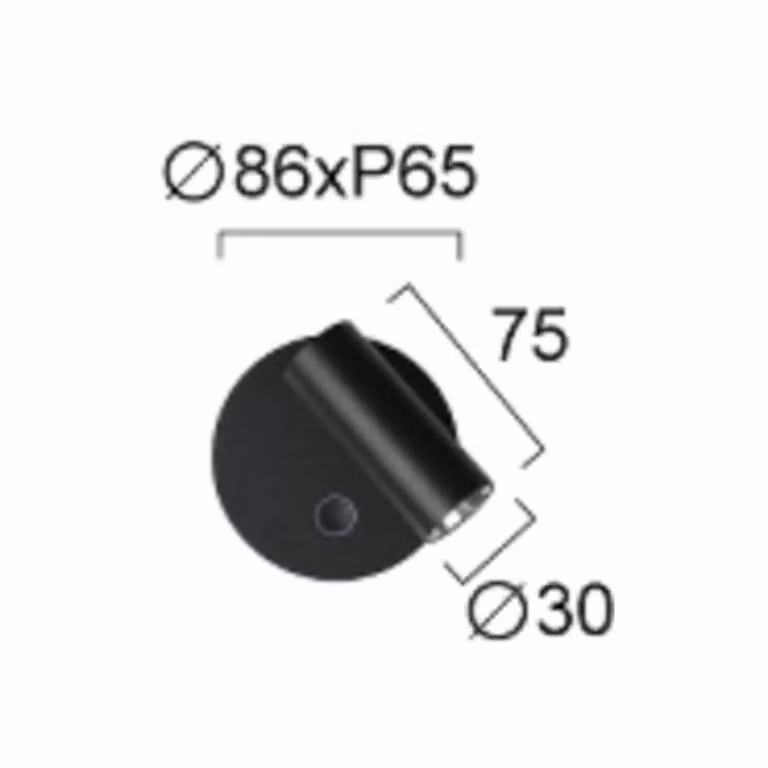 Viokef Applique da parete a LED Tara, dimmerabile, Nero, Soggiorno / Sala da pranzo, Metallo, Moderno, Applique a LED