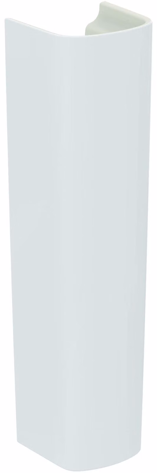 Colonna semicircolare per lavabo, dimensioni 185x168x705 mm, colore bianco, materiale: Vetroceramica