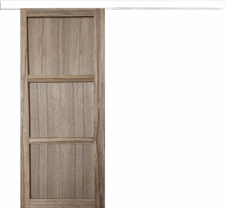Porta scorrevole Frake a 3 ante H204 x L73 cm, binario a bande bianca GD MENUISERIES