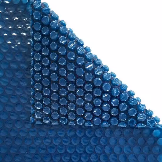Piscina con bordo a sfioro - Copertura circolare - Per riscaldare la piscina - Realizzata in materiale intrecciato - Diametro 360 cm - Colore blu notte