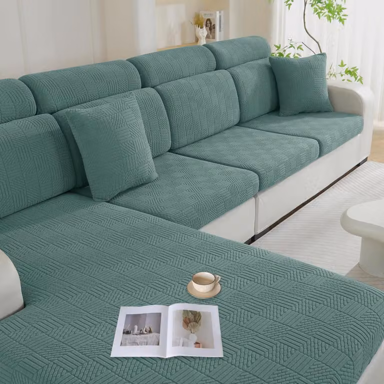 Copertura per cuscino da seduta, elasticizzata, verde chiaro, per chaise longue, antiscivolo, copripoltrona