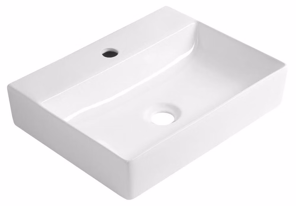 Lavabo in Vetroceramica SOYO 46x36 cm, bianco