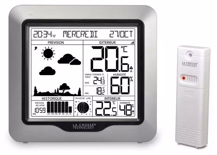 Stazione meteorologica grigia La crosse technology WS6823-SIL
