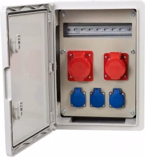 Distributore elettrico RB-300 12M 2x16A/5P, 3x230V, IP65