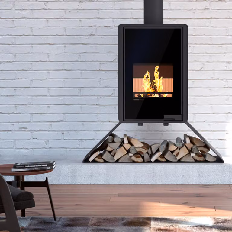 Termocamino HS FLAMINGO DELUXE SENAI - nero