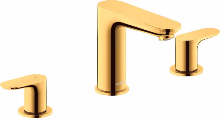 Wave Duravit, robinetterie de lavabo à 3 trous, saillie 129 mm, avec garniture découlement, WA1060005034, WA1060005034
