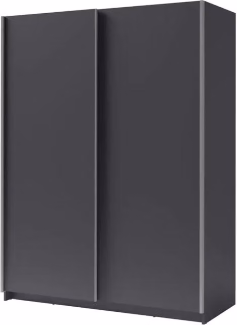 Armadio a 2 porte scorrevoli - Collezione GOZU - Colore grigio grafite - 150 x 198 x 62 cm
