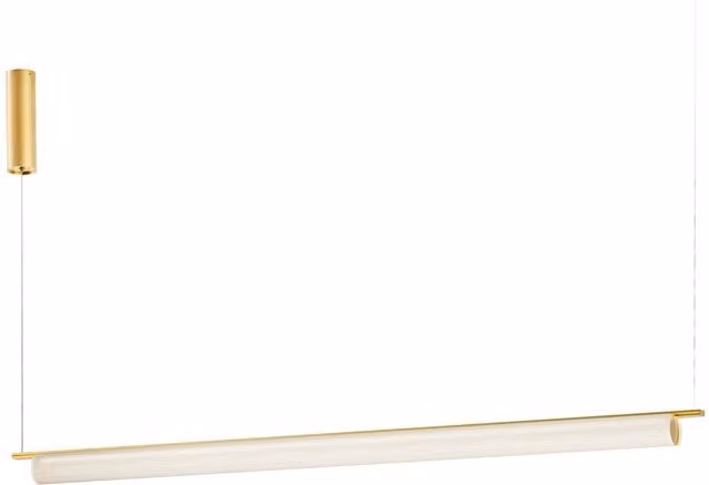 Lampada a sospensione Panzeri Ombra con tecnologia LED dimmabile in metallo e tessuto, disponibile nei colori nero, oro/ottone o bianco