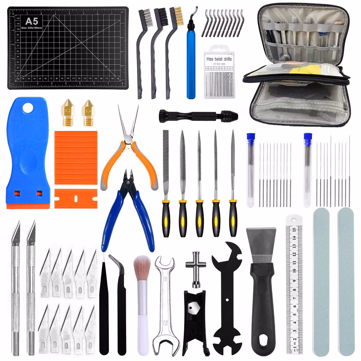Solidchoice - Kit di strumenti per stampante 3D con 56 accessori