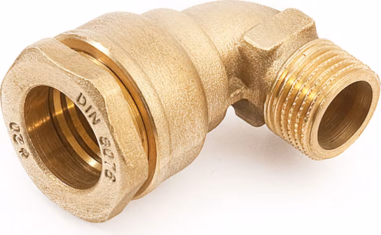 Gomito in PE in ottone 63 mm 2 pollici AG : 63 mm Dimensione: 63 mm